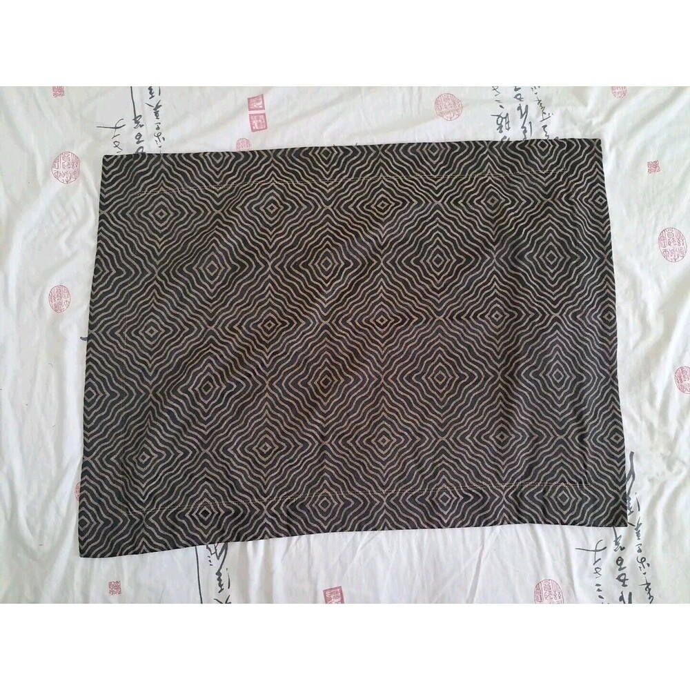 Thomas O'Brien Vintage Modern Standard Polyester Cotton Pillow Case Black Gold